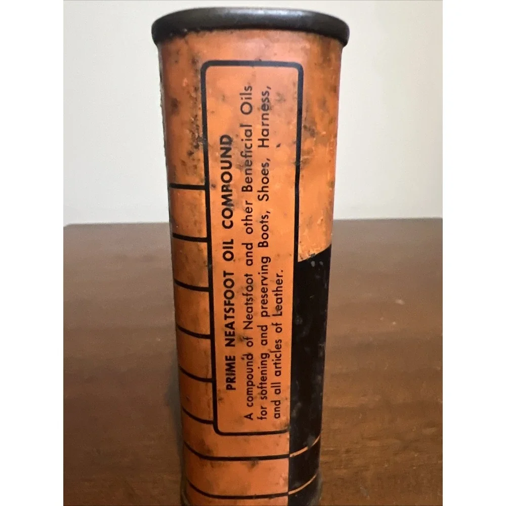 Vintage Can of Fiebing's Heatsfoot Oil Compound - Used - Great Colors